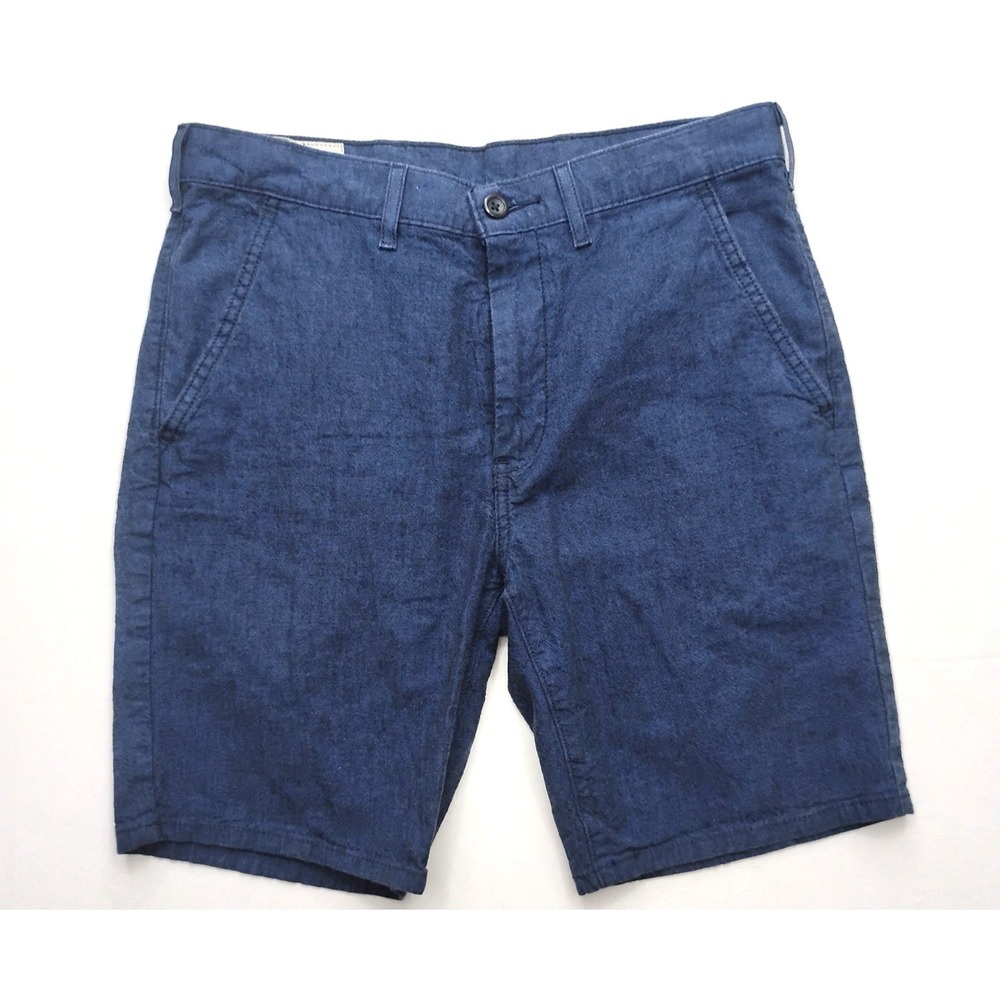 Levi's Linen Shorts Men's 31 Navy Blue Lightweight  Bermuda 9in inseam